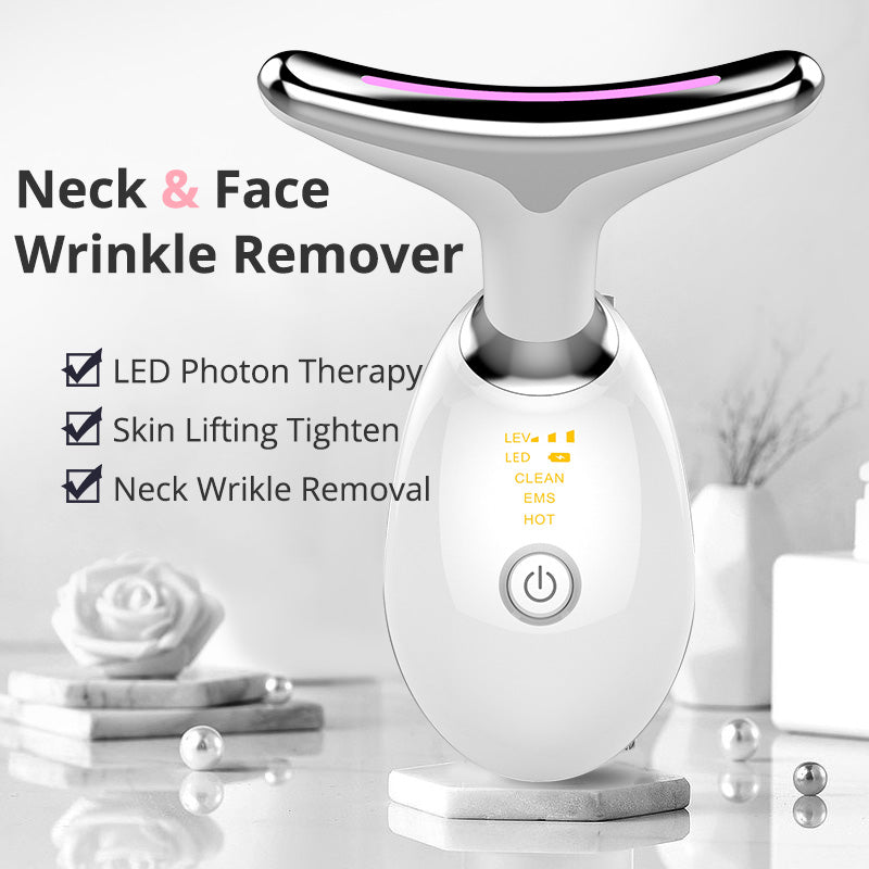 מכשיר EMS תרמי להרמת והידוק צוואר מסיר קמטים חשמלי במיקרו-זרם